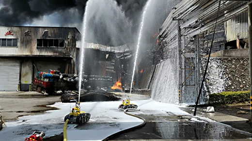 Firefighting and rescue operations in a certain factory building