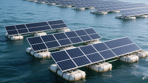 Floating photovoltaic power station on water