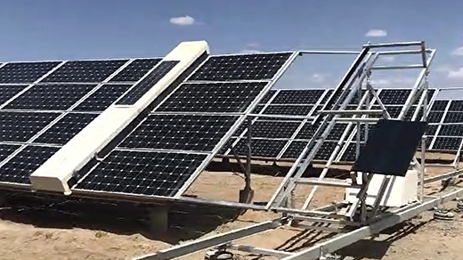 On site application of photovoltaic robots in a certain farmland